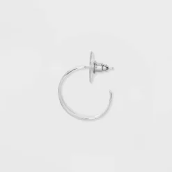 Sterling Silver Plain With Post Hoop Earrings - A New Day™ Silver -A New Day GUEST bee71c86 51d6 4aaa b10c ba95b3e92da9