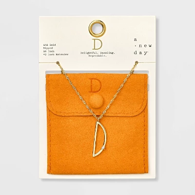 Gold Dipped Scattered Cubic Zirconia Initial Pendant Necklace - A New Day™ Gold Gold Dipped Scattered Cubic Zirconia Initial Pendant Necklace - A New Day™ Gold -A New Day GUEST c4aad357 e656 4e3e 8f94 2d3eddbf45b4