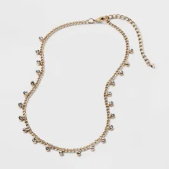 Crystal Station Cubic Zirconia Chain Necklace - A New Day™ Gold 4 Crystal Station Cubic Zirconia Chain Necklace - A New Day™ Gold -A New Day GUEST c57e8403 3f49 4268 abae ce504937af7e