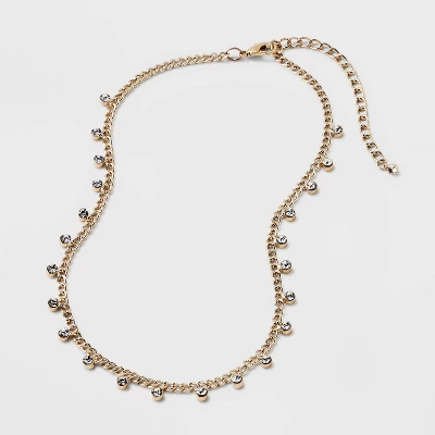 Crystal Station Cubic Zirconia Chain Necklace - A New Day™ Gold Crystal Station Cubic Zirconia Chain Necklace - A New Day™ Gold -A New Day GUEST c57e8403 3f49 4268 abae ce504937af7e