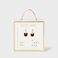 14K Gold Plated Cubic Zirconia Endless Hoop Earrings - A New Day™ Gold -A New Day GUEST c5c37825 43f2 4b2d 93ac 7b55fb265d14