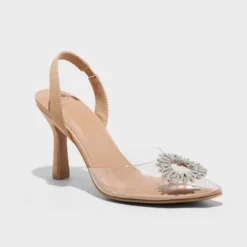 Women's Misty Slingback Heels - A New Day™ Clear -A New Day GUEST c6d7a014 0253 45af 86b1 f355dd44aee0