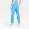 Women's Mid-Rise Slim Straight Fit Side Split Trousers - A New Day™ Blue -A New Day GUEST cfb790a8 d239 4697 b168 91003fc7bd14