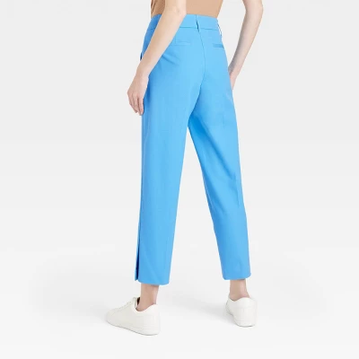 Women's Mid-Rise Slim Straight Fit Side Split Trousers - A New Day™ Blue Women's Mid-Rise Slim Straight Fit Side Split Trousers - A New Day™ Blue -A New Day GUEST cfb790a8 d239 4697 b168 91003fc7bd14