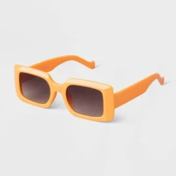 Women's Plastic Rectangle Sunglasses - A New Day™