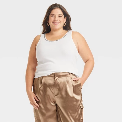 Women's Jeweled Neckline Tank Top - A New Day™ Women's Jeweled Neckline Tank Top - A New Day™ -A New Day GUEST d208d2a6 d50b 4919 9b69 bf67650a60ad