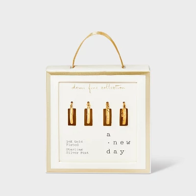 14K Gold Plated Click Top Duo Hoop Earring Set 2pc - A New Day™ Gold 14K Gold Plated Click Top Duo Hoop Earring Set 2pc - A New Day™ Gold -A New Day GUEST d38f84fe 293b 40b6 8b89 cb7301a27ef2