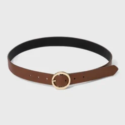 Women's Oval Tapered Center Bar Reversible Belt - A New Day™ Cognac/Black -A New Day GUEST d47bd81b 33e1 4f0e 826c 04d46f8bb529