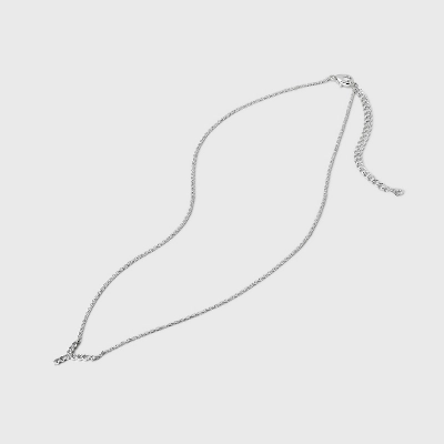 Silver Plated Cubic Zirconia Initial Pendant Necklace - A New Day™ Silver Silver Plated Cubic Zirconia Initial Pendant Necklace - A New Day™ Silver -A New Day GUEST d8f0c5d1 ea03 45b7 af49 48fcdb035d2c