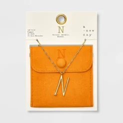 Gold Dipped Scattered Cubic Zirconia Initial Pendant Necklace - A New Day™ Gold 18 Gold Dipped Scattered Cubic Zirconia Initial Pendant Necklace - A New Day™ Gold -A New Day GUEST d9290663 910a 4a44 81d0 9b8ef5982b49