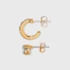 Crystal Mini Cuffs Hoops And Stud Earring Set 8pc - A New Day™ Gold -A New Day GUEST dbc653fa eb04 4611 878f a9e100e08f93