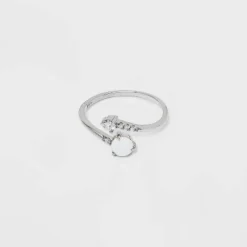 Sterling Silver Opal Band Ring - A New Day™ Silver -A New Day GUEST dd7b6816 3ad5 48e4 92be af32e6706991