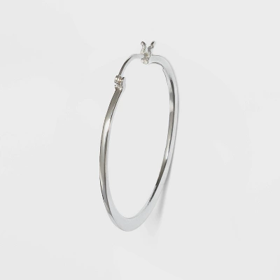 Large Flat Tapered Hoop Sterling Silver Earrings - A New Day™ Silver Large Flat Tapered Hoop Sterling Silver Earrings - A New Day™ Silver -A New Day GUEST de3e91e3 8452 48d1 aff3 20d5b383dfe6