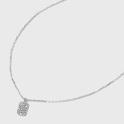 Sterling Silver Cubic Zirconia Tag Pendant Necklace - A New Day™ Silver Sterling Silver Cubic Zirconia Tag Pendant Necklace - A New Day™ Silver -A New Day GUEST df5d3405 bf77 46a1 b5b6 f32f0713f2e6