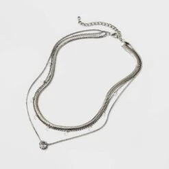 Stone Station And Pendant Multi-Strand Necklace Set 3pc - A New Day™ 3 Stone Station And Pendant Multi-Strand Necklace Set 3pc - A New Day™ -A New Day GUEST e2aafdb0 5bad 4975 962e 2772879c324e