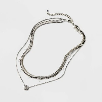 Stone Station and Pendant Multi-Strand Necklace Set 3pc - A New Day™ Stone Station And Pendant Multi-Strand Necklace Set 3pc - A New Day™ -A New Day GUEST e2aafdb0 5bad 4975 962e 2772879c324e