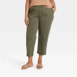 Women's High-Rise Regular Fit Tapered Ankle Knit Pants - A New Day™ -A New Day GUEST e5c53907 db8d 4c3b a160 36e1ef1678b8