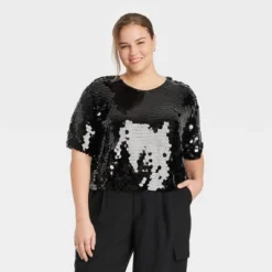 Women's Short Sleeve Paillettes - A New Day™ 4 Women's Short Sleeve Paillettes - A New Day™ -A New Day GUEST e88d1e17 46b4 4283 a1ae 0ba56ac770b5