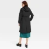 Women's Relaxed Fit Trench Rain Coat - A New Day™ Black -A New Day GUEST f1a1bc10 3b8b 4375 83d9 423128e4e2c1