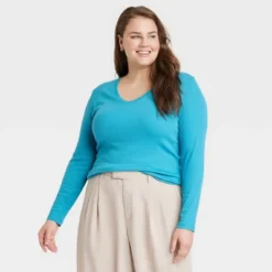 Women's Long Sleeve V-Neck T-Shirt - A New Day™ 6 Women's Long Sleeve V-Neck T-Shirt - A New Day™ -A New Day GUEST ff3b572d a61d 4fc6 bdbf 527dfda554c0